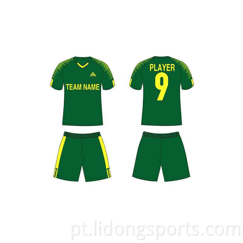 Logotipo de design personalizado de Lidong barato kit completo kit de futebol OEM novo modelo de sublimação de impressão de futebol camisa de futebol